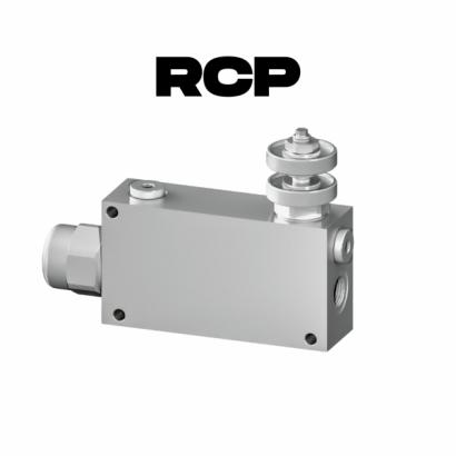 RCP - 3 ways flow control valves, pressure compensated with exceeding flow to pressure
