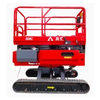 S08C,Crawler Scissor Lift, Max.working height  10.5m,  Max.platform height  8.5m,  Loading capacity  230kg