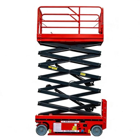 12m Electric self-propelled scissor lift, Maximum working height: 13.8 m, Safe working load  320 kg