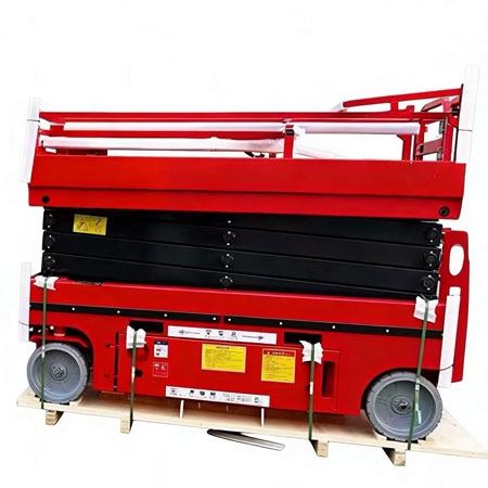 10m Electric self-propelled scissor lift, Maximum platform height 10.00m, Safe working load  320kg