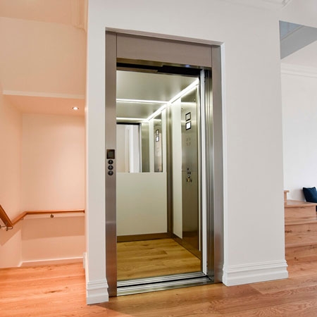 Residential Jewel Lift, 100% Italian made and crafted, Faster Speed at 0.60m/s, Guaranteed 630kg Load Rating