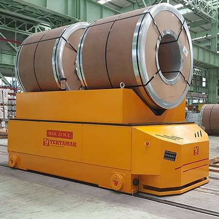 Rail-Guided Coil Transfer Carts