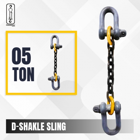 D- Shakle Single Leg Chain Sling, Capacity Up to 25 Ton