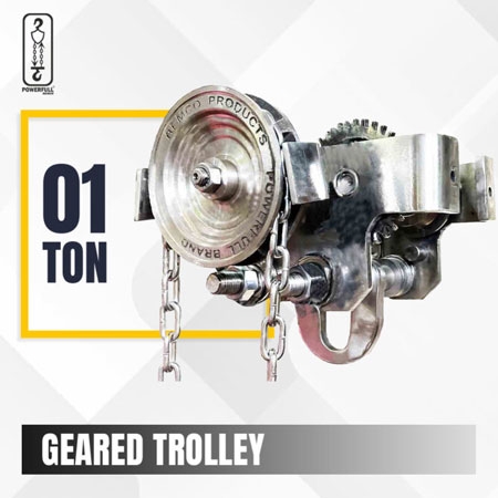 Locking Geared Travelling Trolley, Available up to 20ton capacity