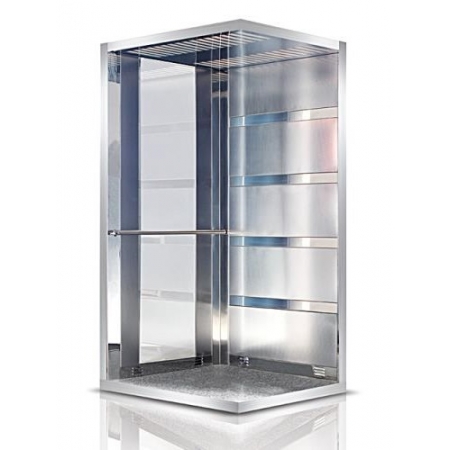 Square Stainless Steel Passenger Elevator Cabin - GNTK 05