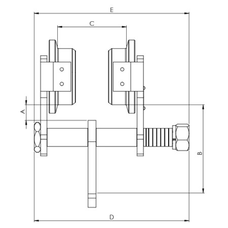 Monorail Travelling Trolley (Push Pull Type) Lifting Capacity 1000 kg (1 Ton) - 5000 kg (5 Tons)