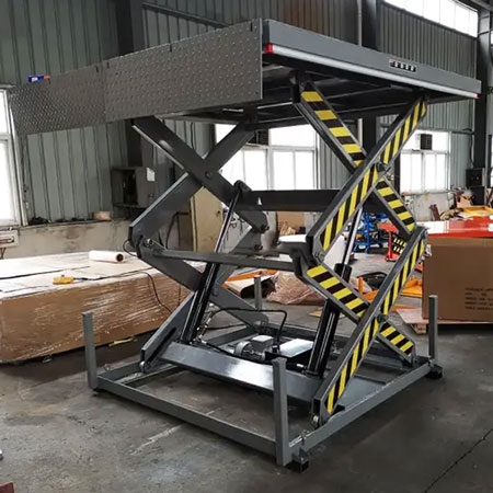 Heavy-Duty Hydraulic Scissor Cargo Lift Table, Loading Capacity 0.5-3 ton, Speed 50-55 mm/s,  Lifting Height 2-6 m