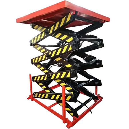 Heavy-Duty Hydraulic Scissor Cargo Lift Table, Loading Capacity 0.5-3 ton, Speed 50-55 mm/s,  Lifting Height 2-6 m