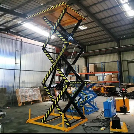 Heavy-Duty Hydraulic Scissor Cargo Lift Table, Loading Capacity 0.5-3 ton, Speed 50-55 mm/s,  Lifting Height 2-6 m