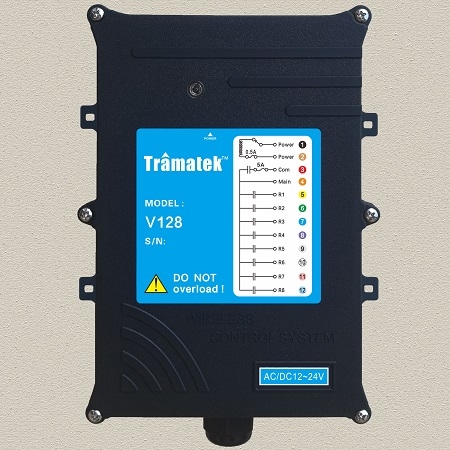 V128 Radio Control Winch Control 8 function keys wireless remote, Operating Range 50-80m