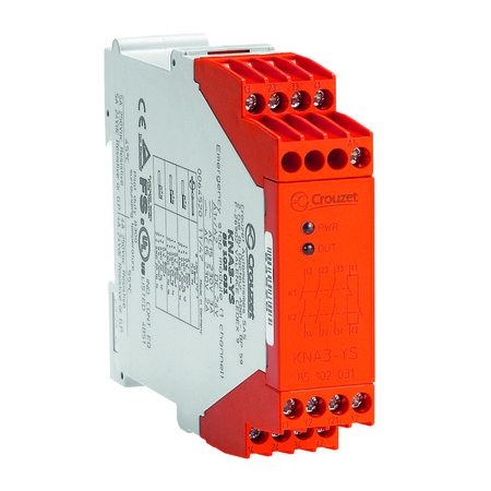 CROUZET Two-Hand Safety Relay KZH2-YS, 24 VDC, 5 A, 22.5 mm