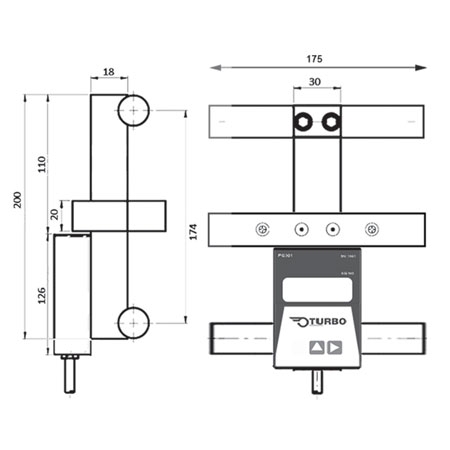 Turbocell, PG311, overload sensor for installation on elevator ropes for traction elevator systems, Supports rope sizes from 8 to 13 mm.