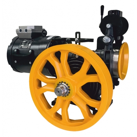 TC5 - Elevator Traction Machine, Speed 1 m/s Capacity Load 630 kg, Motor Power 5,5 kW-Hp